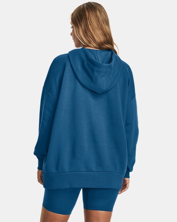 Women's UA Rival Fleece Oversized Hoodie, Blue, pdpMainDesktop image number 1